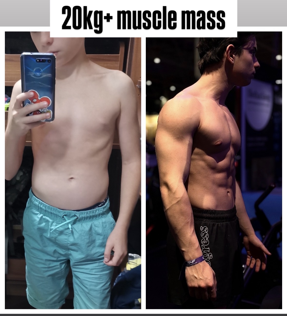 Transformare Gabriel Neshto — peste 20 kg masă musculară